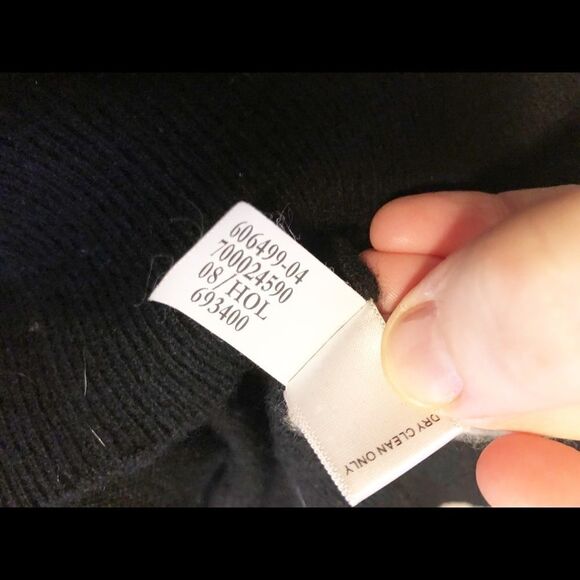 Banana Republic Cashmere Argyle Sweater Size Small Black Tan - Picture 5 of 7